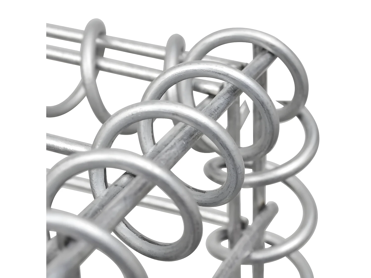 Cesta de muro de gaviones acero galvanizado 200x50x100 cm ES95042