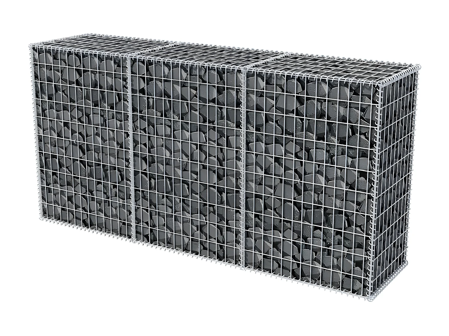 Mur de gabion Acier galvanisé 200x50x100 cm    WVGQ5482