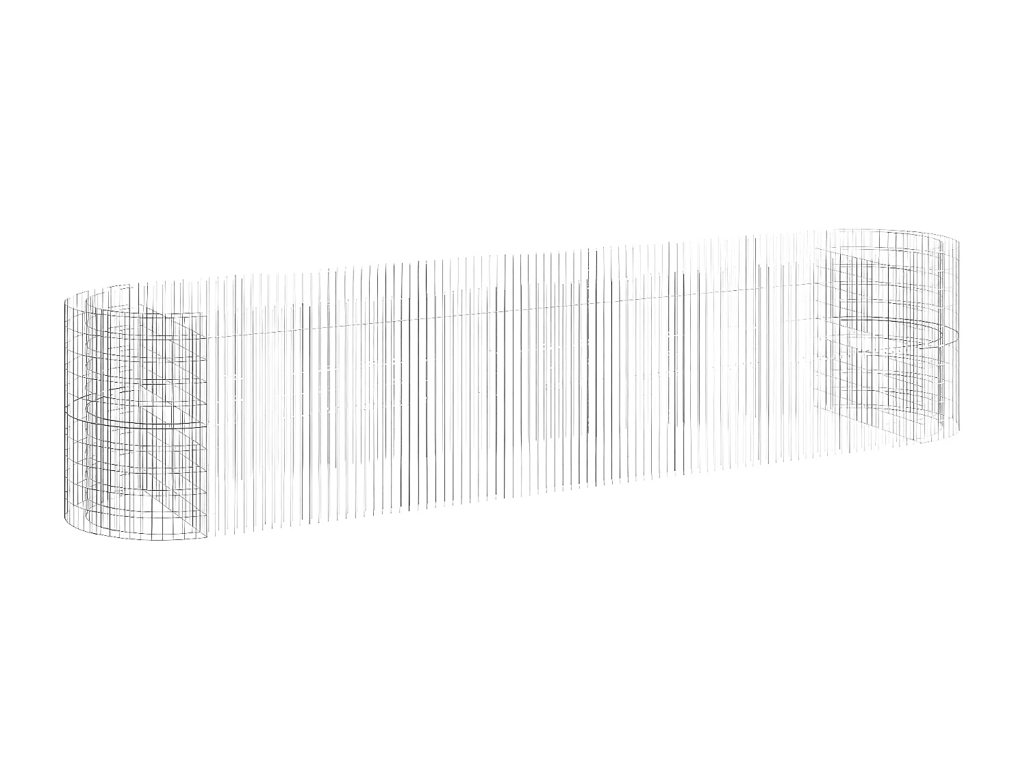 Arriate de gaviones de hierro galvanizado 500x100x100 cm ES23180