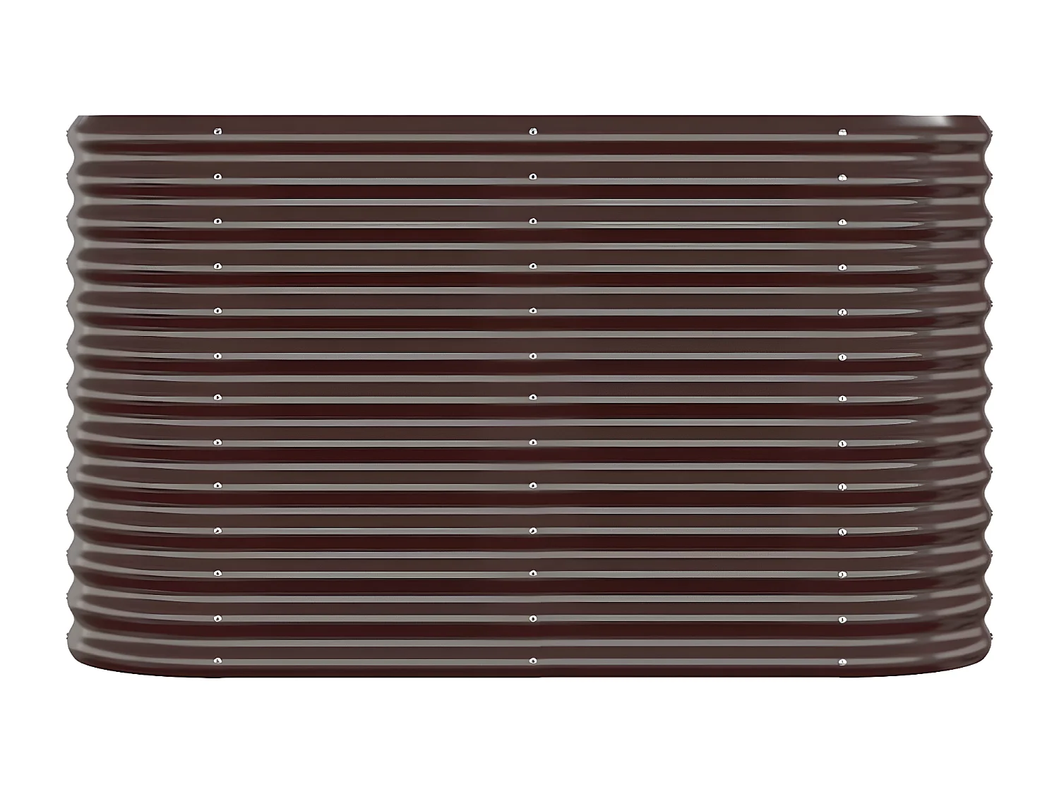 Jardinera arriate acero recubrimiento polvo marrón 114x40x68 cm ES49144