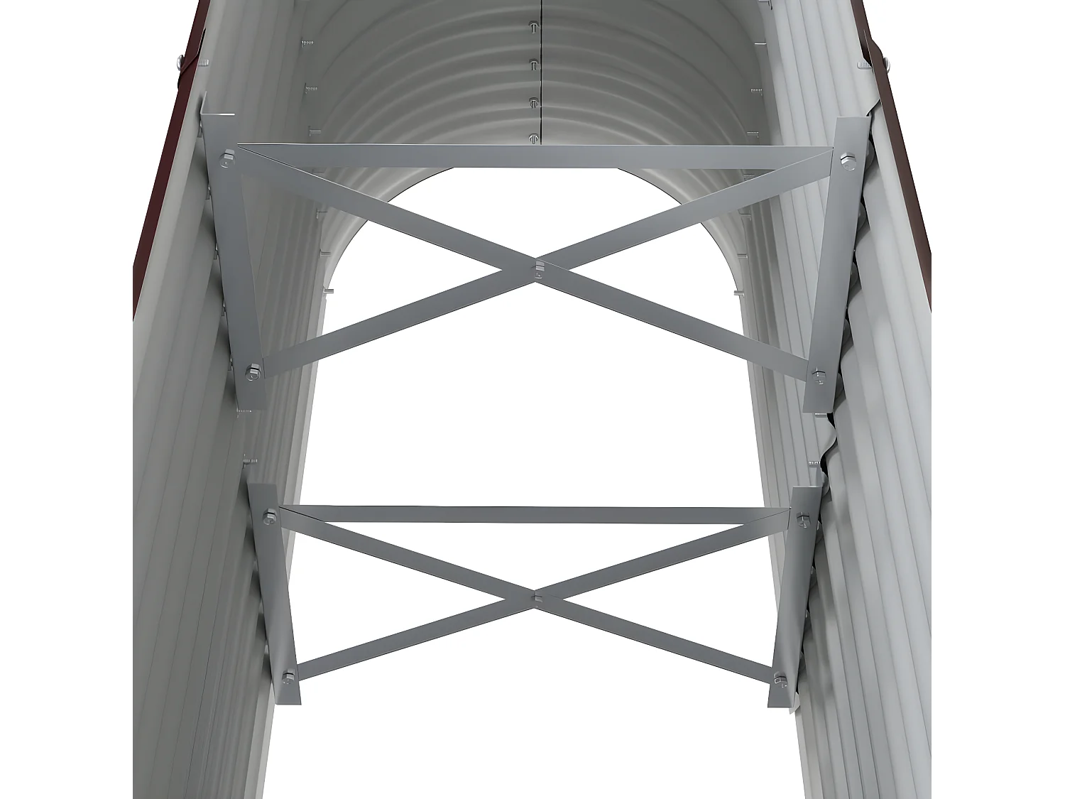 Jardinera arriate acero recubrimiento polvo marrón 114x40x68 cm ES49144