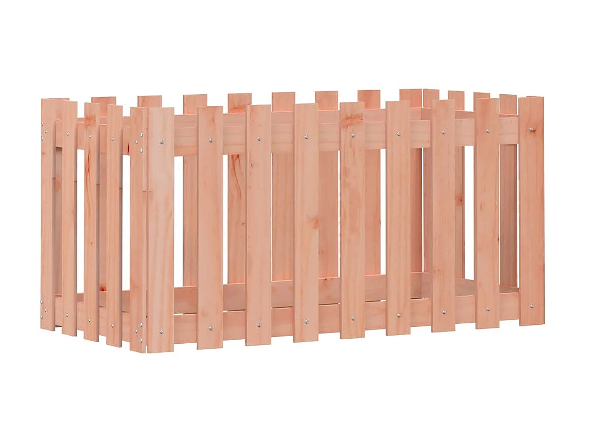 Jardinera elevado jardín valla madera maciza Douglas 100x50x50 cm ES79243