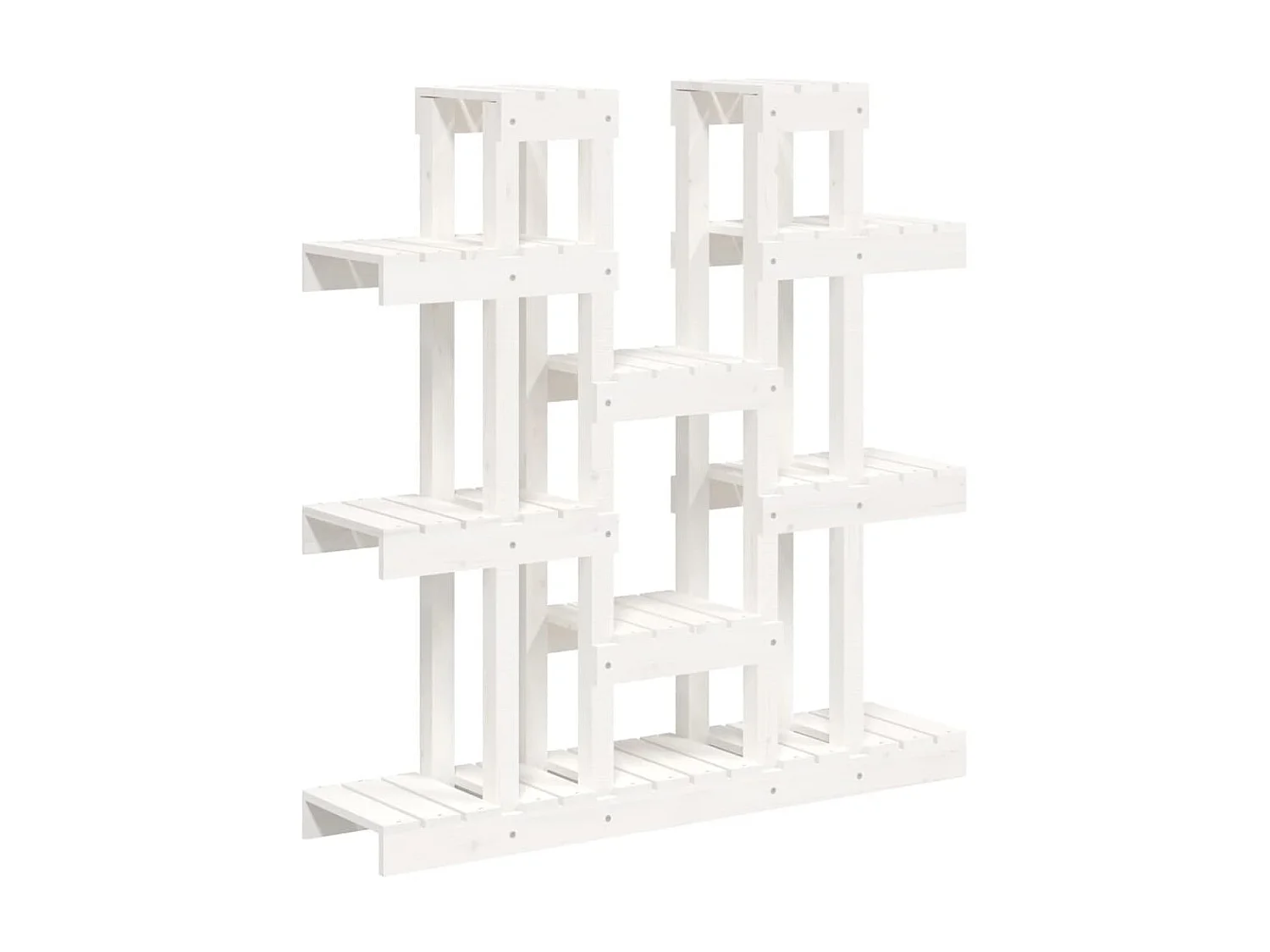 Soporte para plantas madera maciza pino blanco 104,5x25x109,5cm ES22671