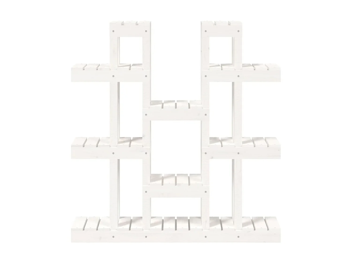 Soporte para plantas madera maciza pino blanco 104,5x25x109,5cm ES22671