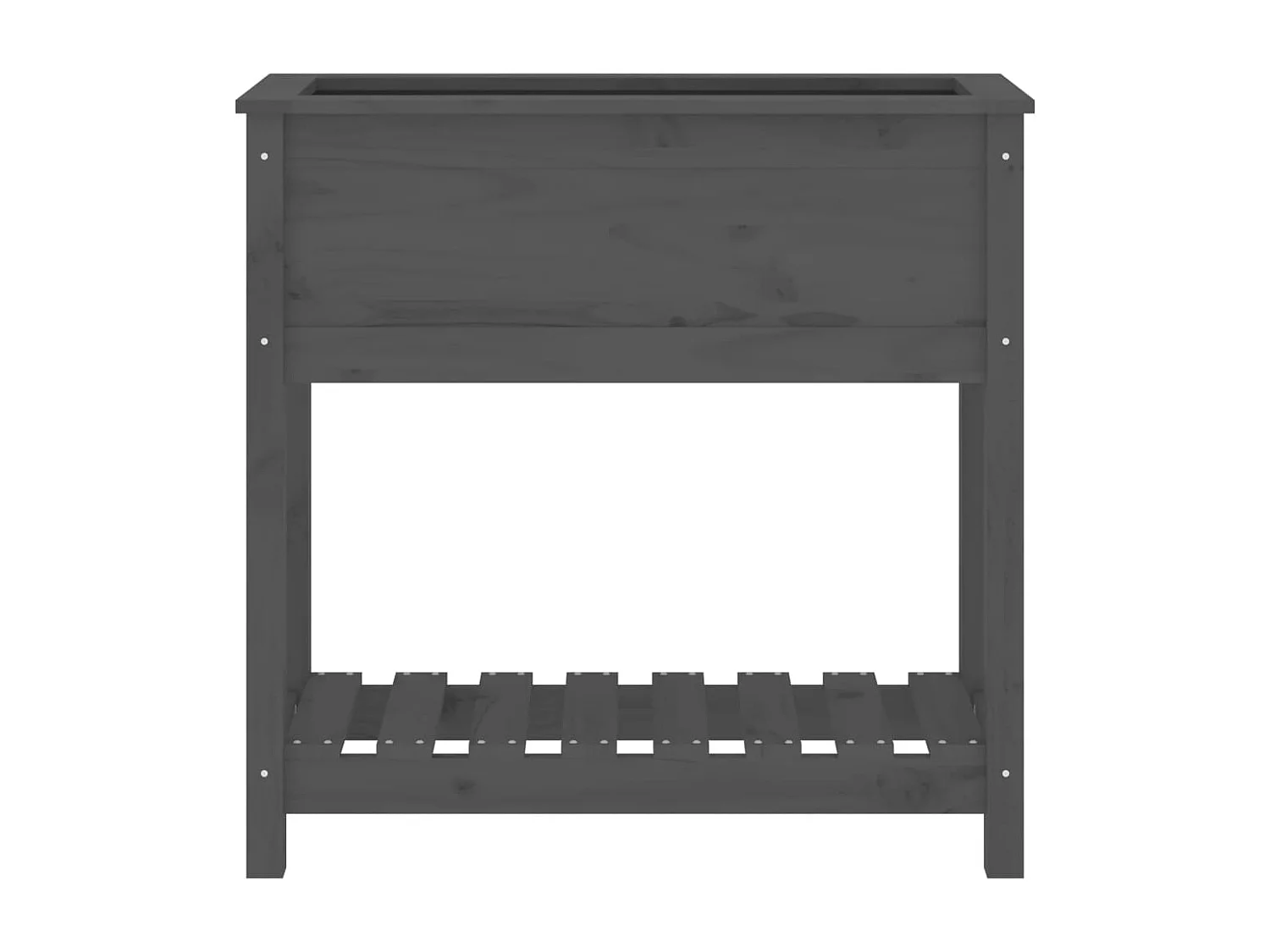 Jardinière avec étagère Gris 82,5x34,5x81 cm Bois massif de pin BE7951