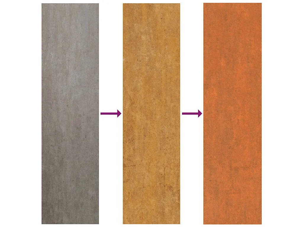 Jardinera oxidado de acero corten 100x100x77 cm ES25140