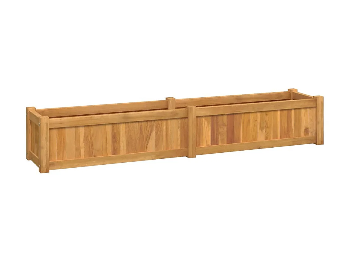 Jardinera de madera maciza de teca 150x30x25 cm ES60434