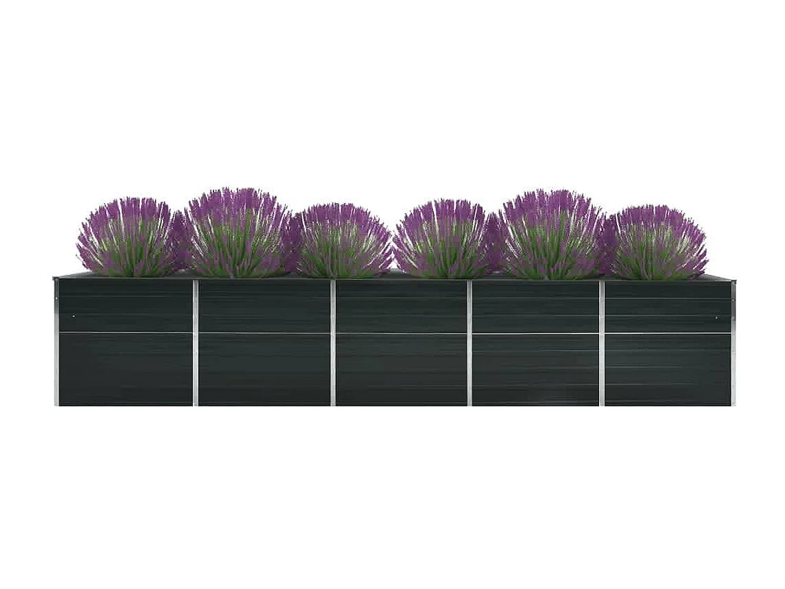 Plantenbak verhoogd 400x80x45 cm gegalvaniseerd staal antraciet