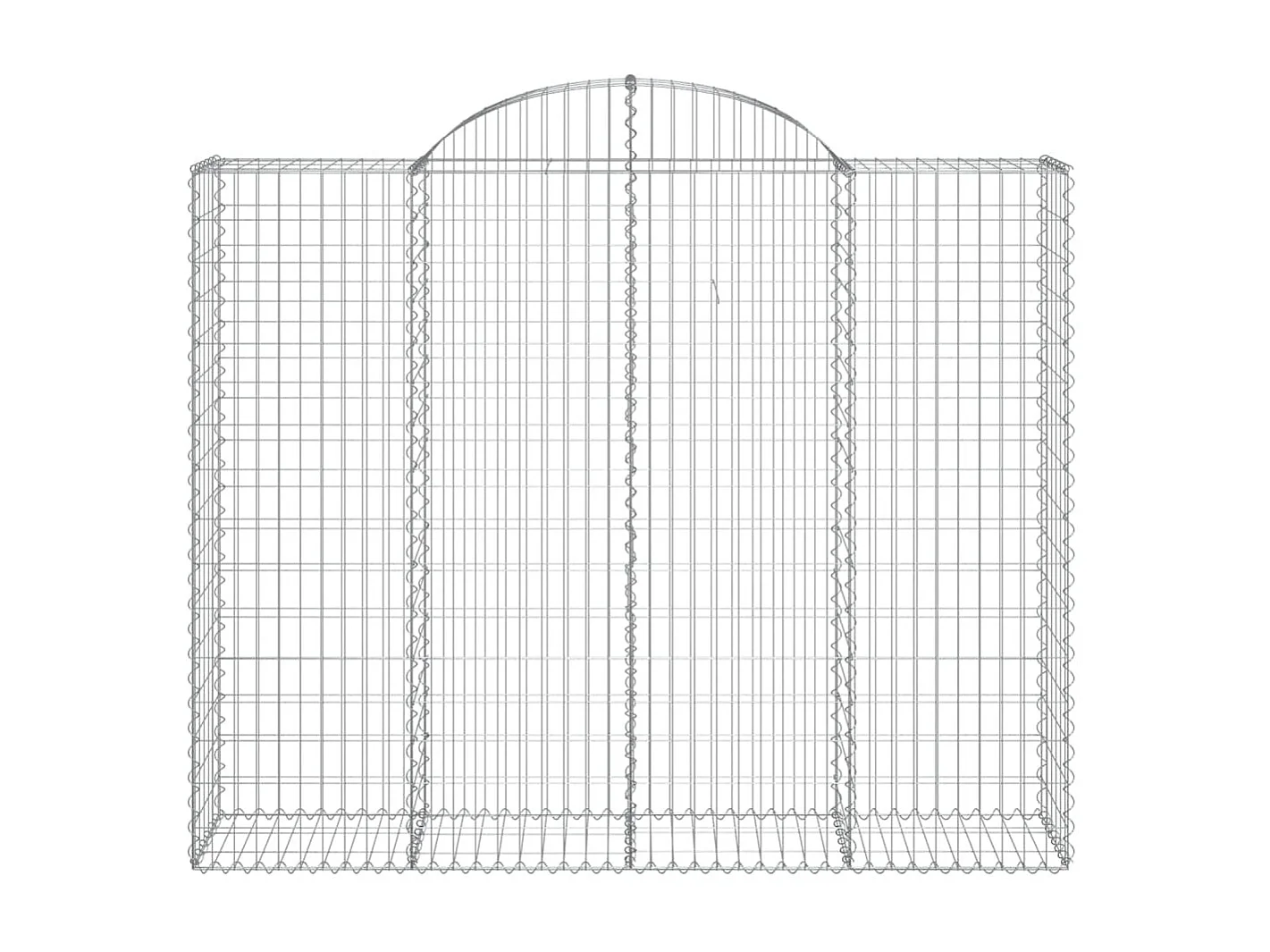 Cestas de gaviones 2 uds forma de arco hierro 200x50x160/180 cm ES26634
