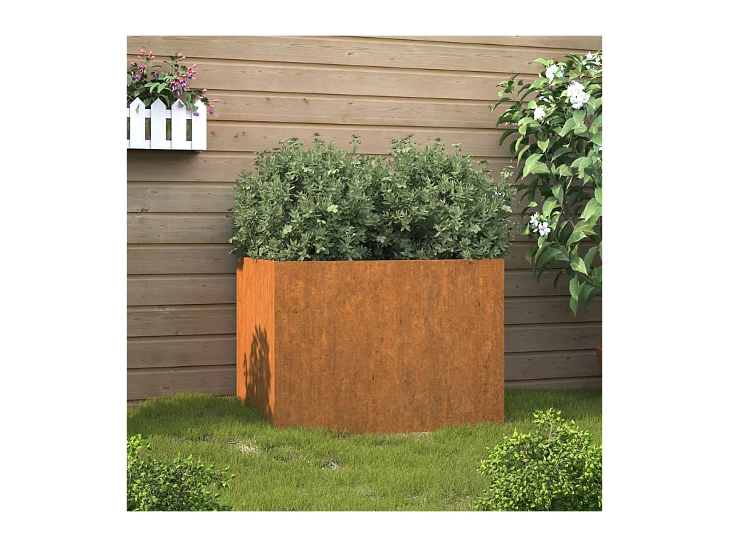 Jardinière 62x47x46 cm acier corten BE1362