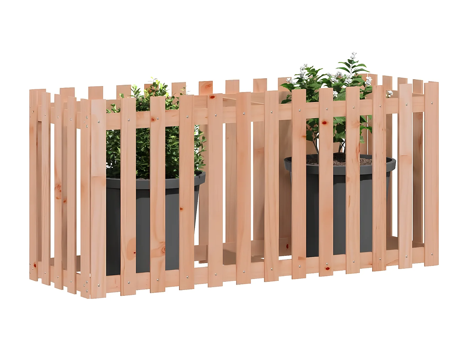 Plantenbak verhoogd hekontwerp 150x50x70 cm massief douglashout