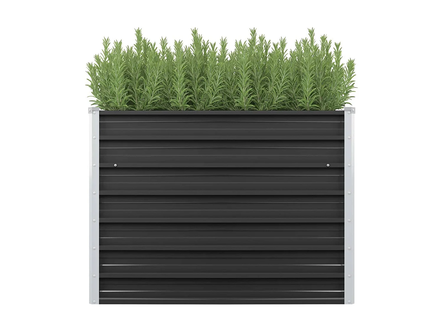 Jardinera de acero galvanizado gris antracita 100x40x77 cm ES69695