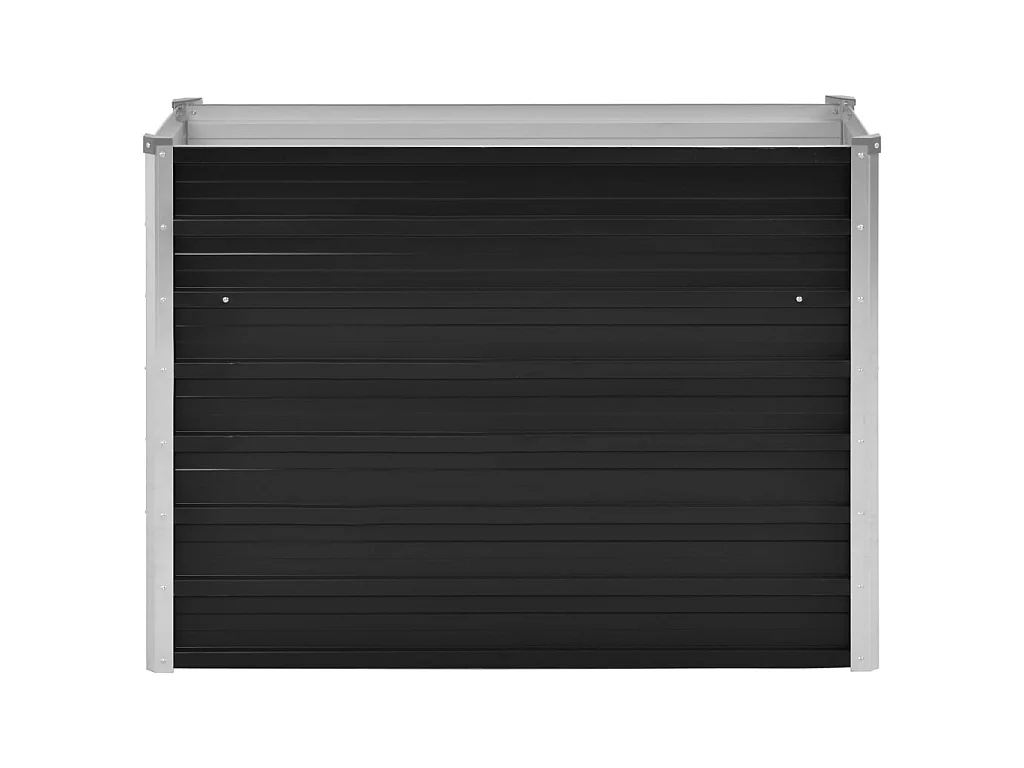 Jardinera de acero galvanizado gris antracita 100x40x77 cm ES69695
