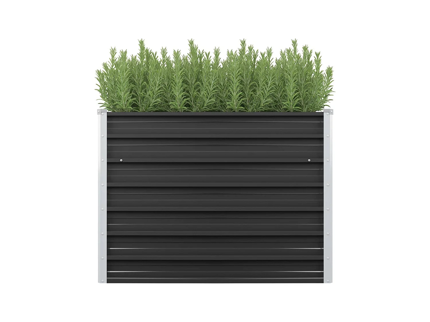 Jardinera de acero galvanizado gris antracita 100x40x77 cm ES69695