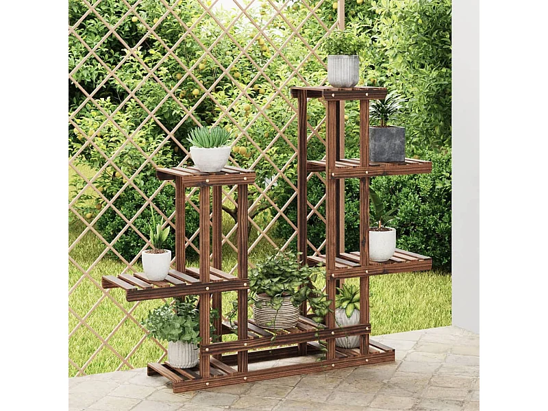 Suporte de plantas 95x25x96 cm madeira de abeto maciça PT727565