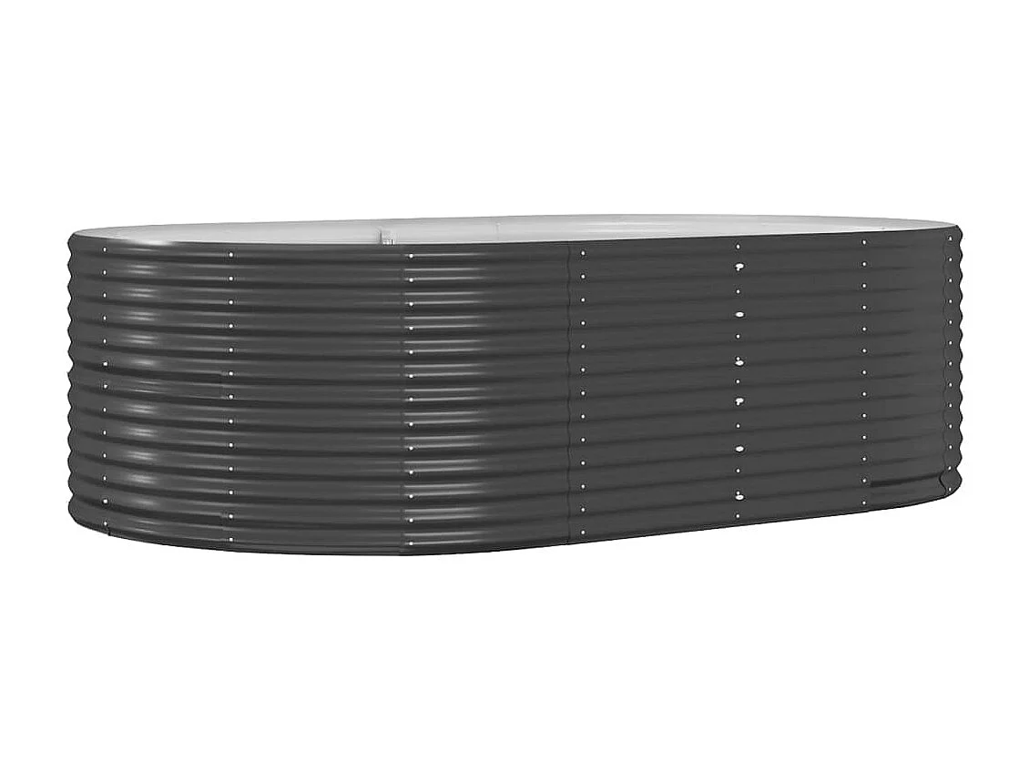 Jardinière Lit surélevé de jardin Anthracite Acier enduit de poudre WVGQ3881