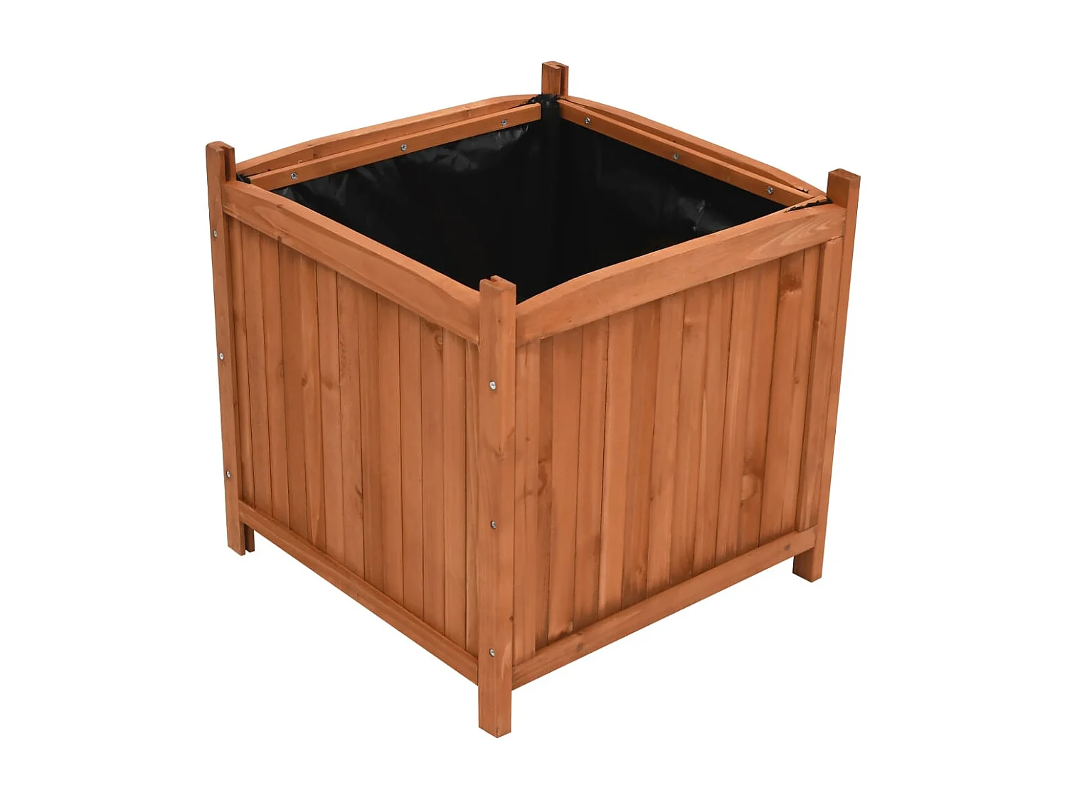 Plantenbakken verhoogd 2 st 50x50x50 cm vurenhout