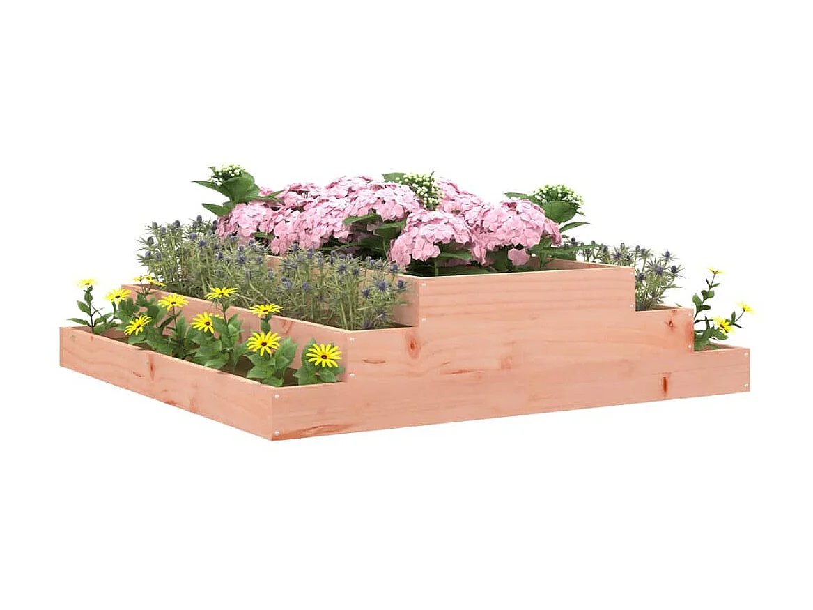 Jardinera de madera maciza de douglas 110x110x27 cm ES11973
