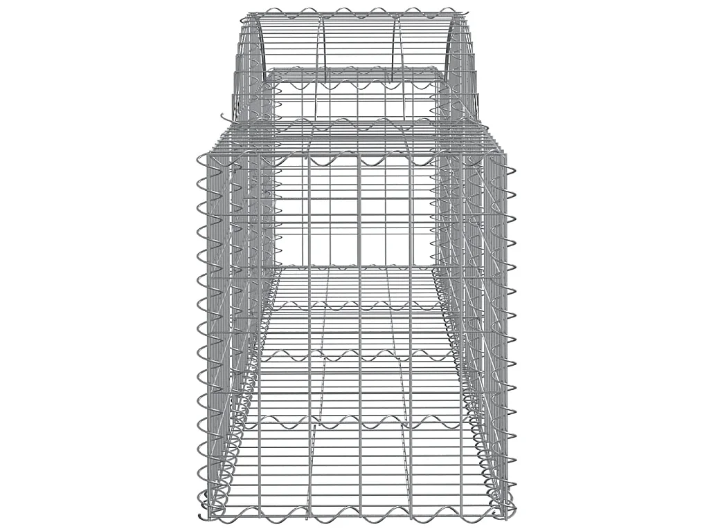 Cestas de gaviones 4 uds forma de arco hierro 200x50x60/80 cm ES33014