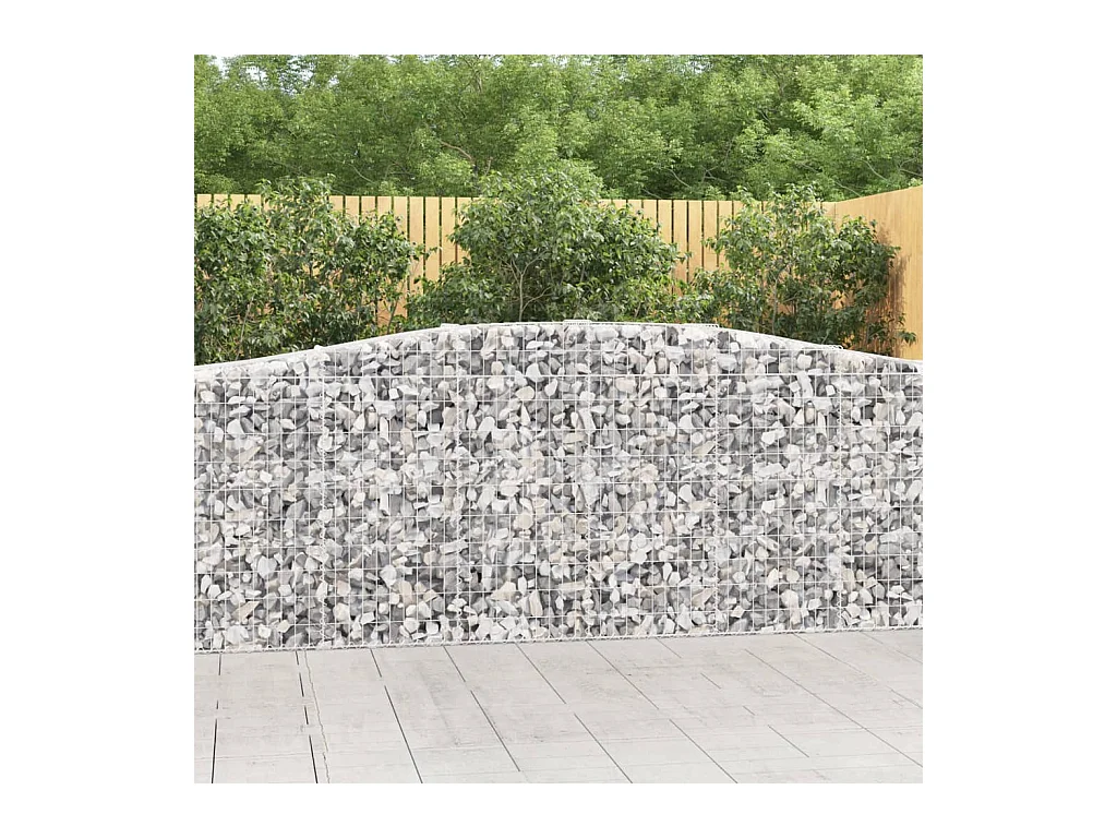 Panier de gabions arqué 400x50x100/120 cm Fer galvanisé WVGQ7780