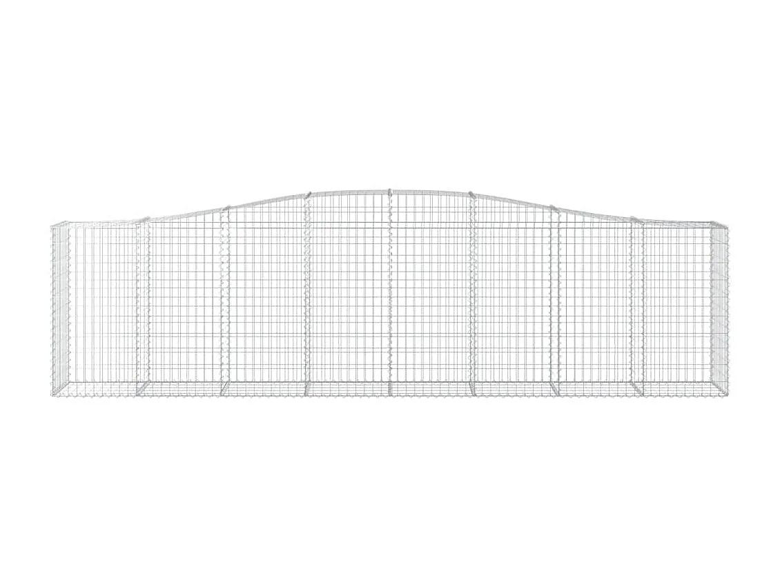 Panier de gabions arqué 400x50x100/120 cm Fer galvanisé WVGQ7780