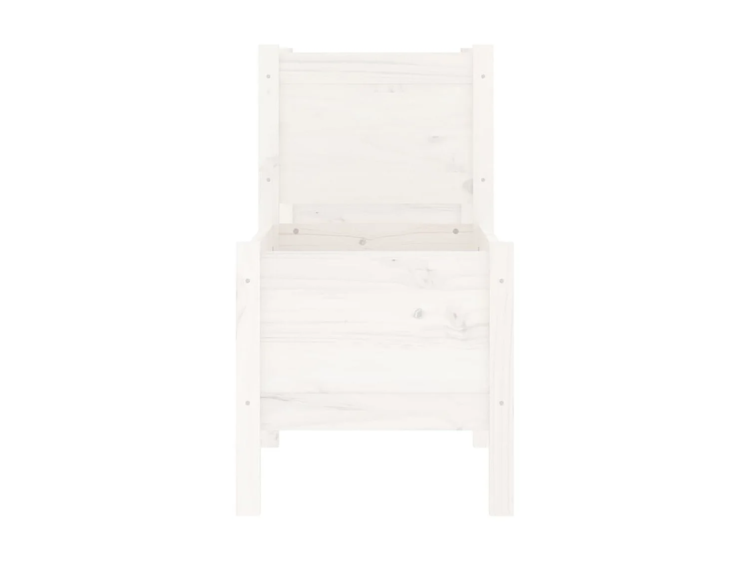 Plantenbak 245,5x44x75 cm massief grenenhout wit NL911878