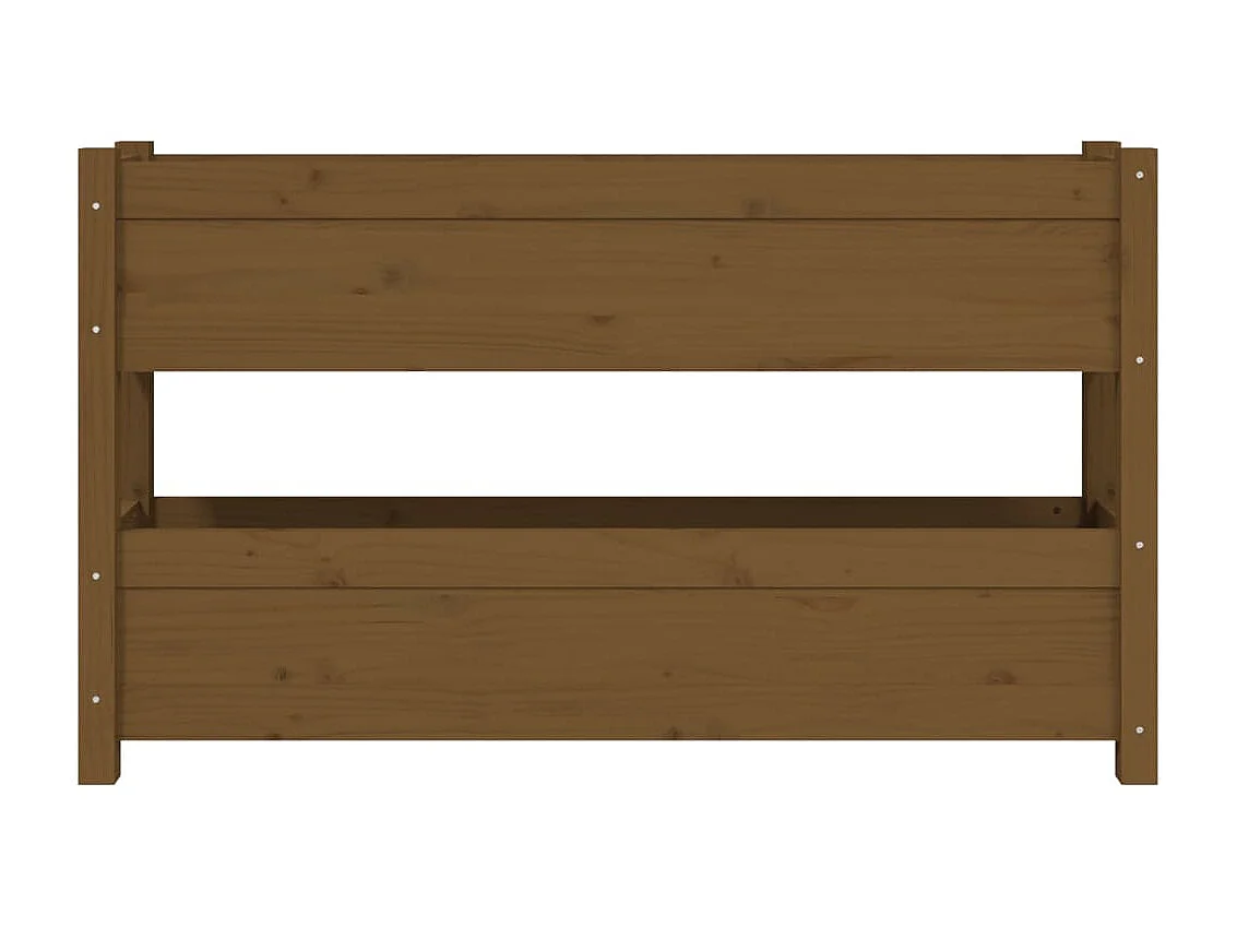 Jardinière Marron miel 112x25x66 cm Bois massif de pin BE2784