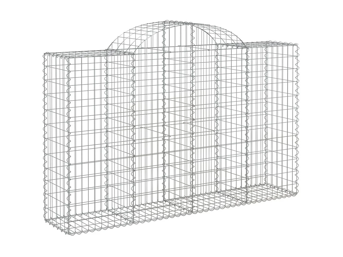 Paniers à gabions arqués 2 pcs 200x50x120/140 cm Fer galvanisé WVGQ4545