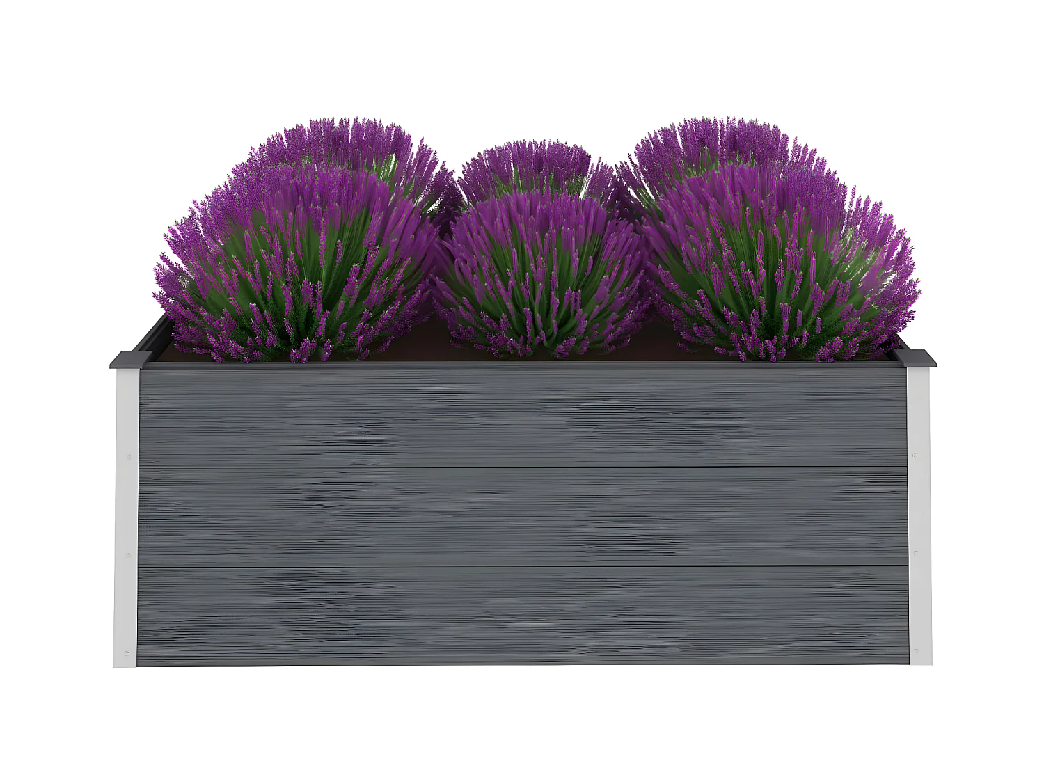 Jardinera de WPC gris 150x100x54 cm ES14751