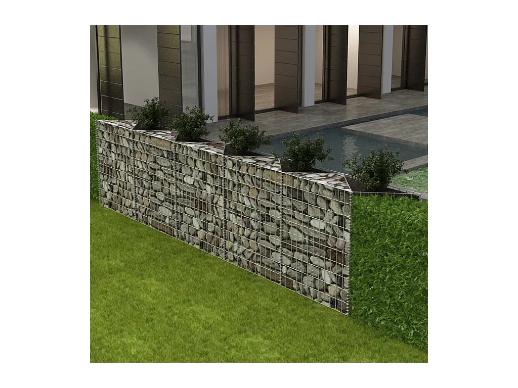 Mur de gabion Acier galvanisé 300x30x100 cm  WVGQ2770