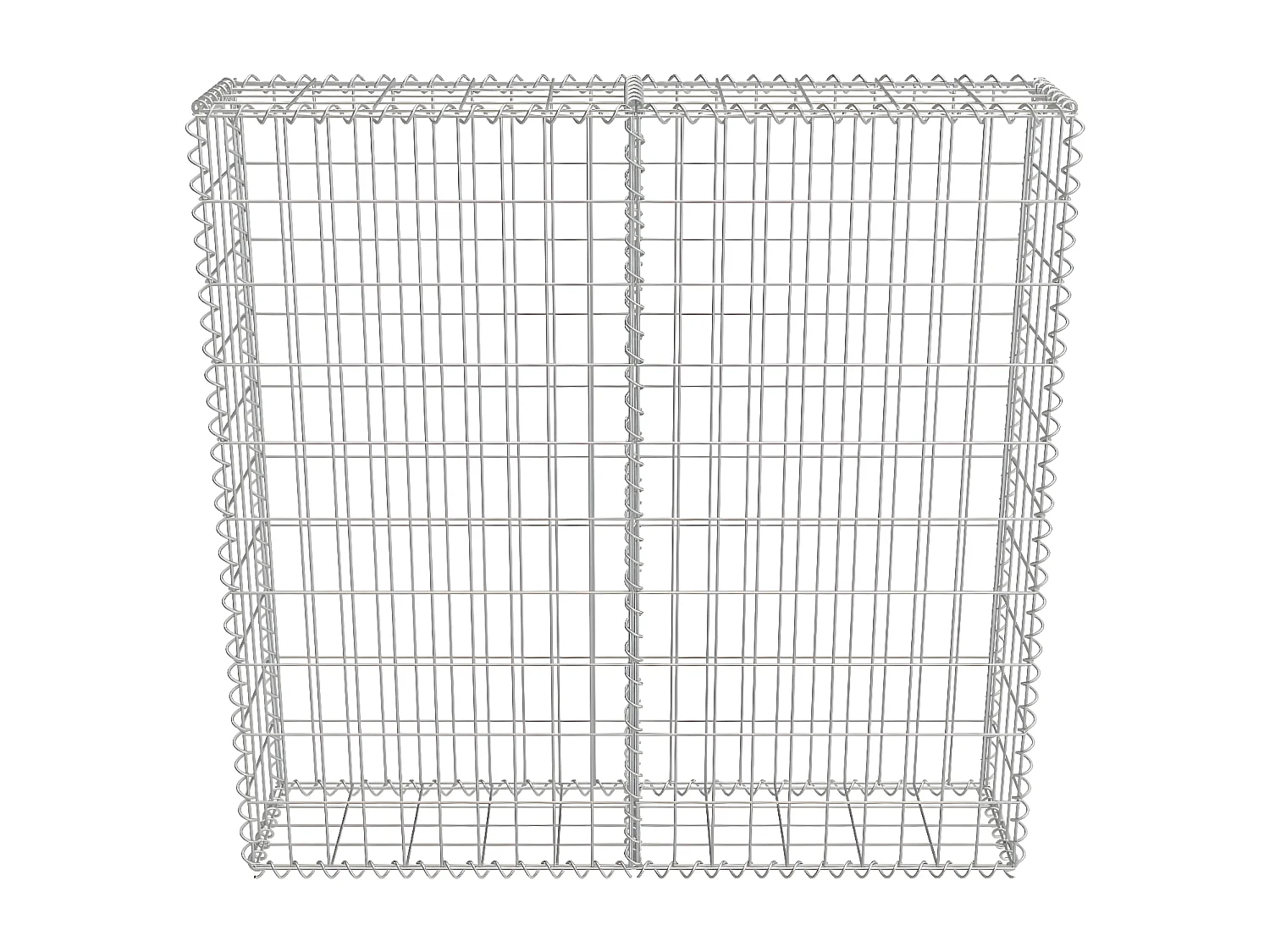 Mur à gabion avec couvercles Acier galvanisé 100x20x100 cm WVGQ7940
