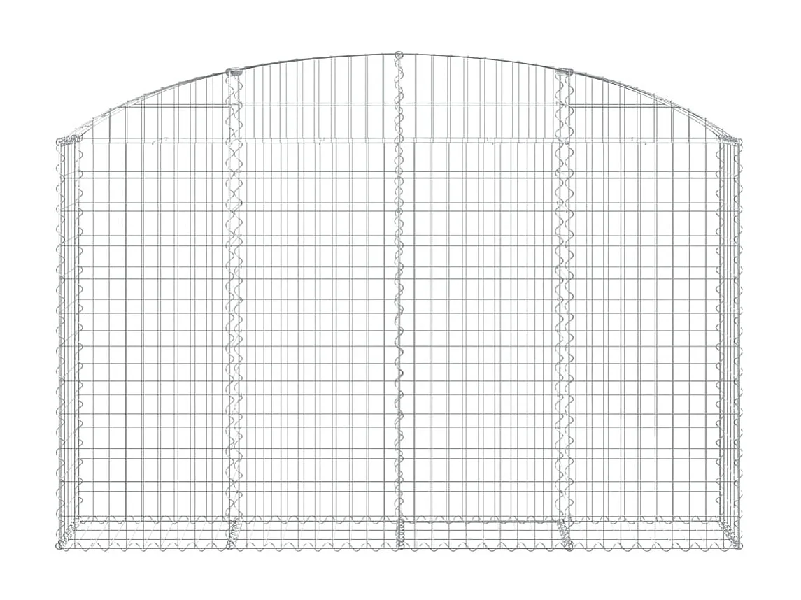 Cesta gaviones forma arco hierro galvanizado 200x30x120/140 cm ES760332