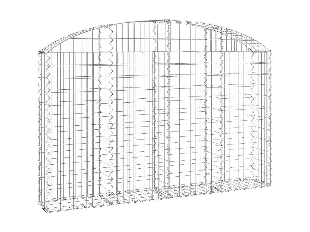 Panier de gabions arqué 200x30x120/140 cm Fer galvanisé WVGQ4281