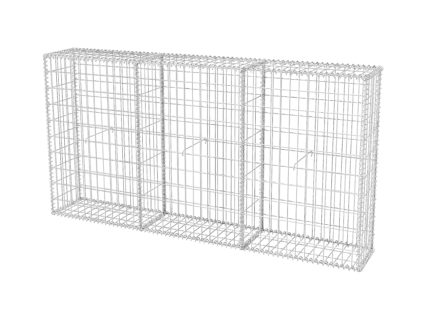 Mur de gabion Acier galvanisé 200x30x100 cm   WVGQ3999