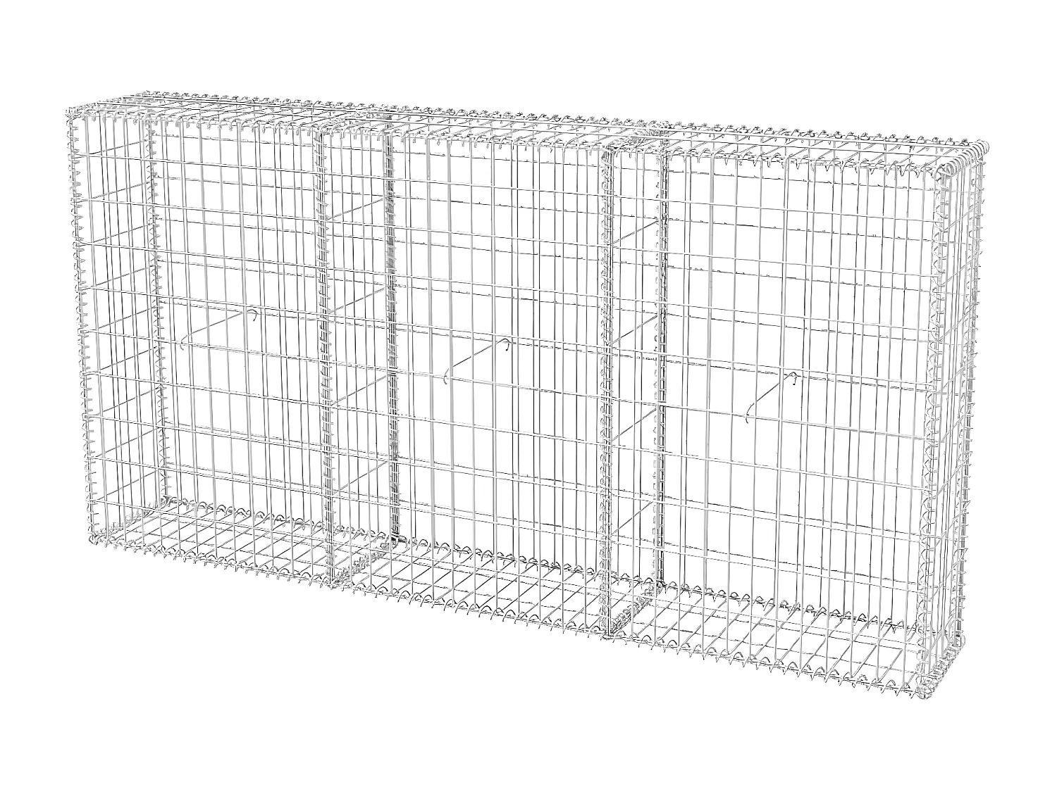 Mur de gabion Acier galvanisé 200x30x100 cm   WVGQ3999