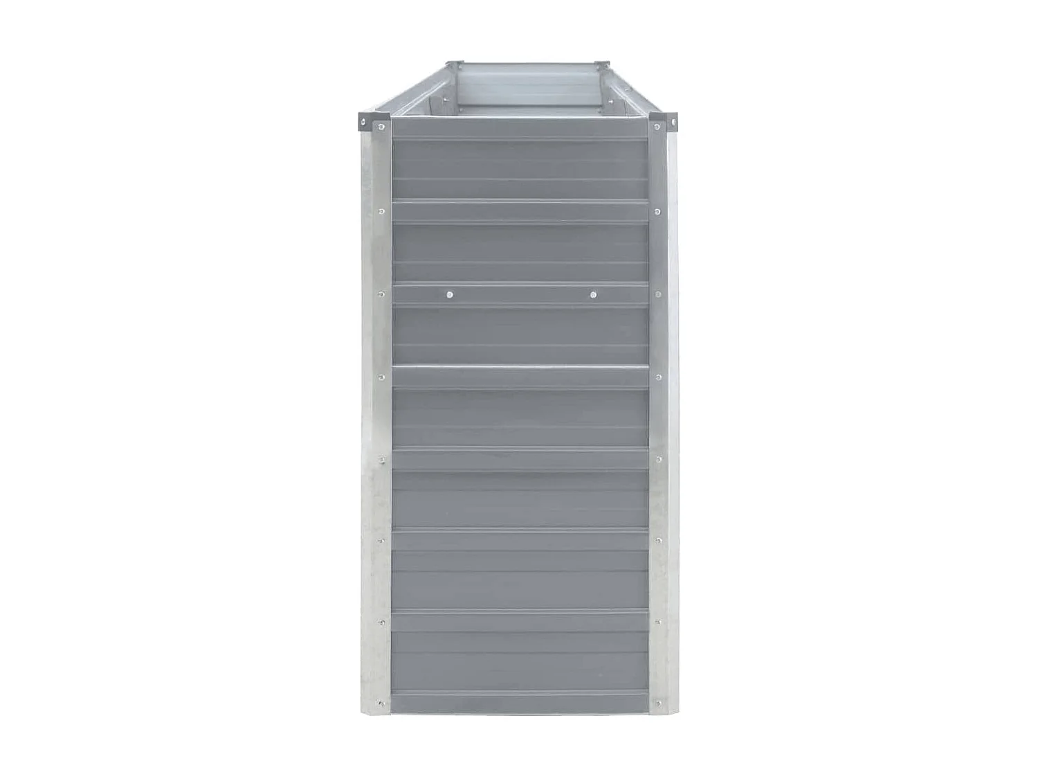 Canteiro jardim elevado 320x40x77 cm aço galvanizado cinzento PT311718