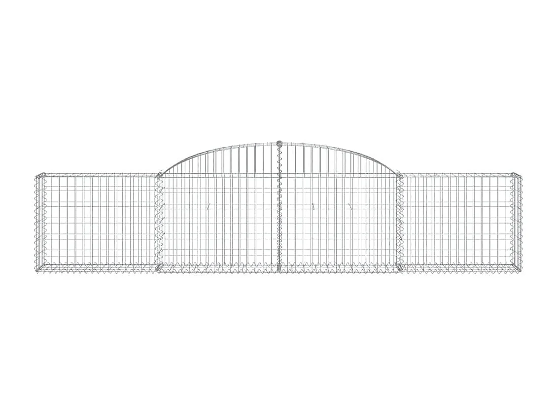 Panier de gabions arqué 300x30x60/80 cm Fer galvanisé WVGQ3369
