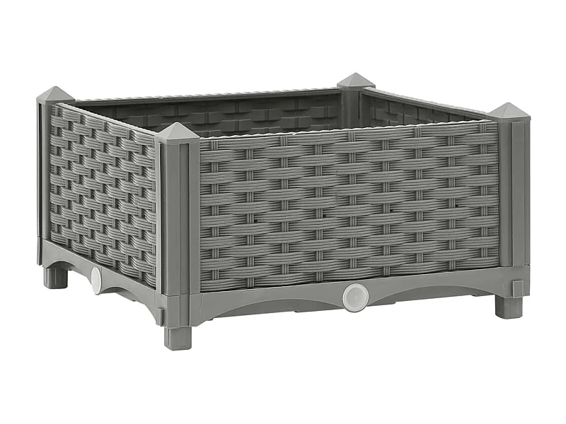 Jardinière Lit surélevé 40x40x23 cm Polypropylène WVGQ3260