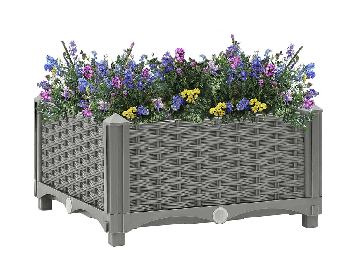 Jardinière Lit surélevé 40x40x23 cm Polypropylène WVGQ3260