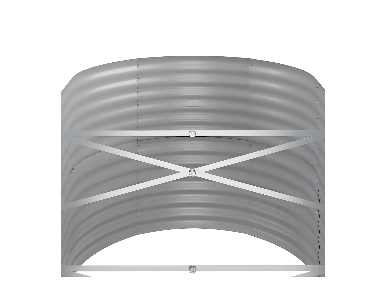 Jardinera arriate acero recubrimiento polvo gris 440x80x68 cm ES64766