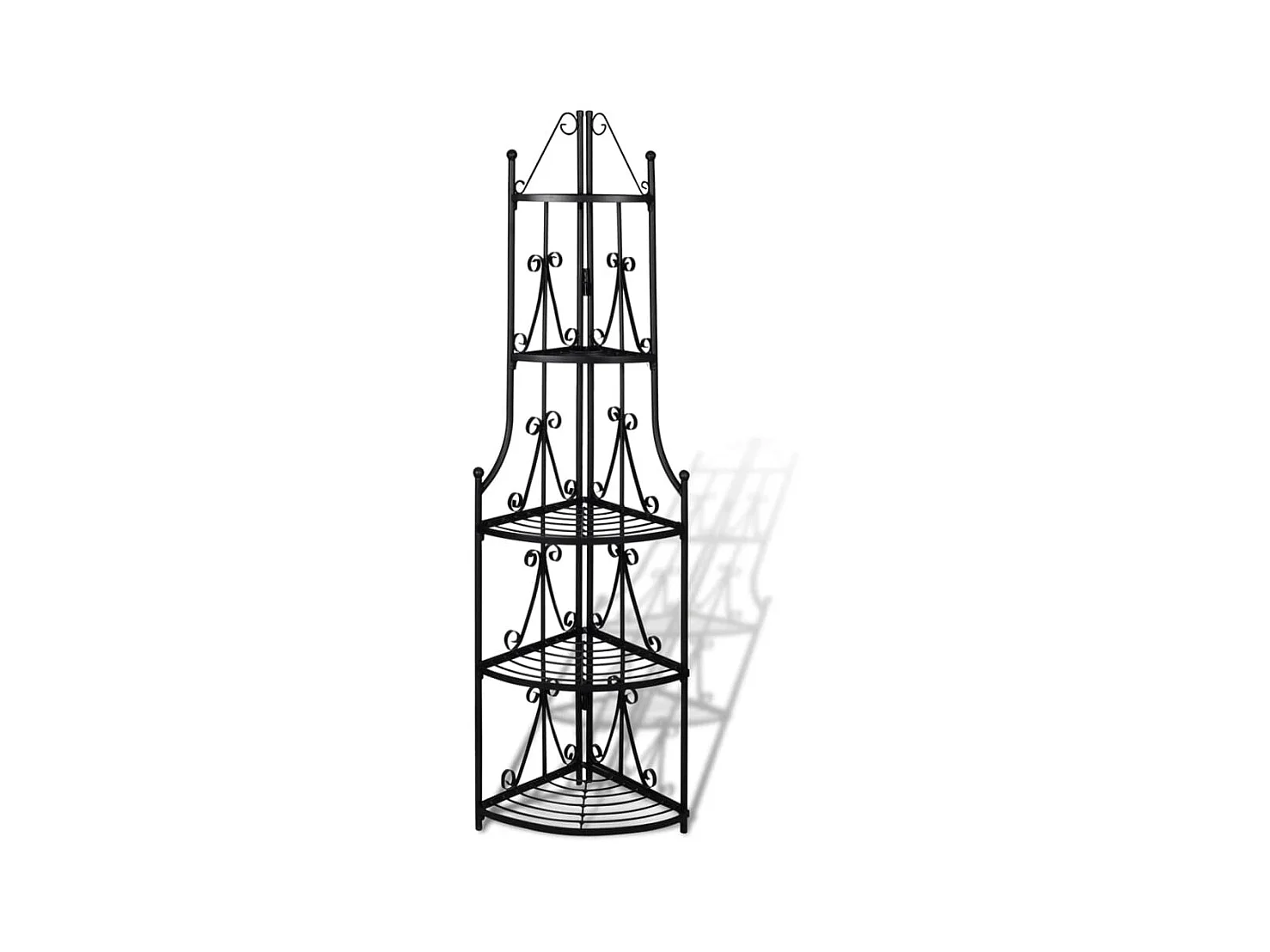 Jardinière Étagère d’angle pour plantes en noir BE1104