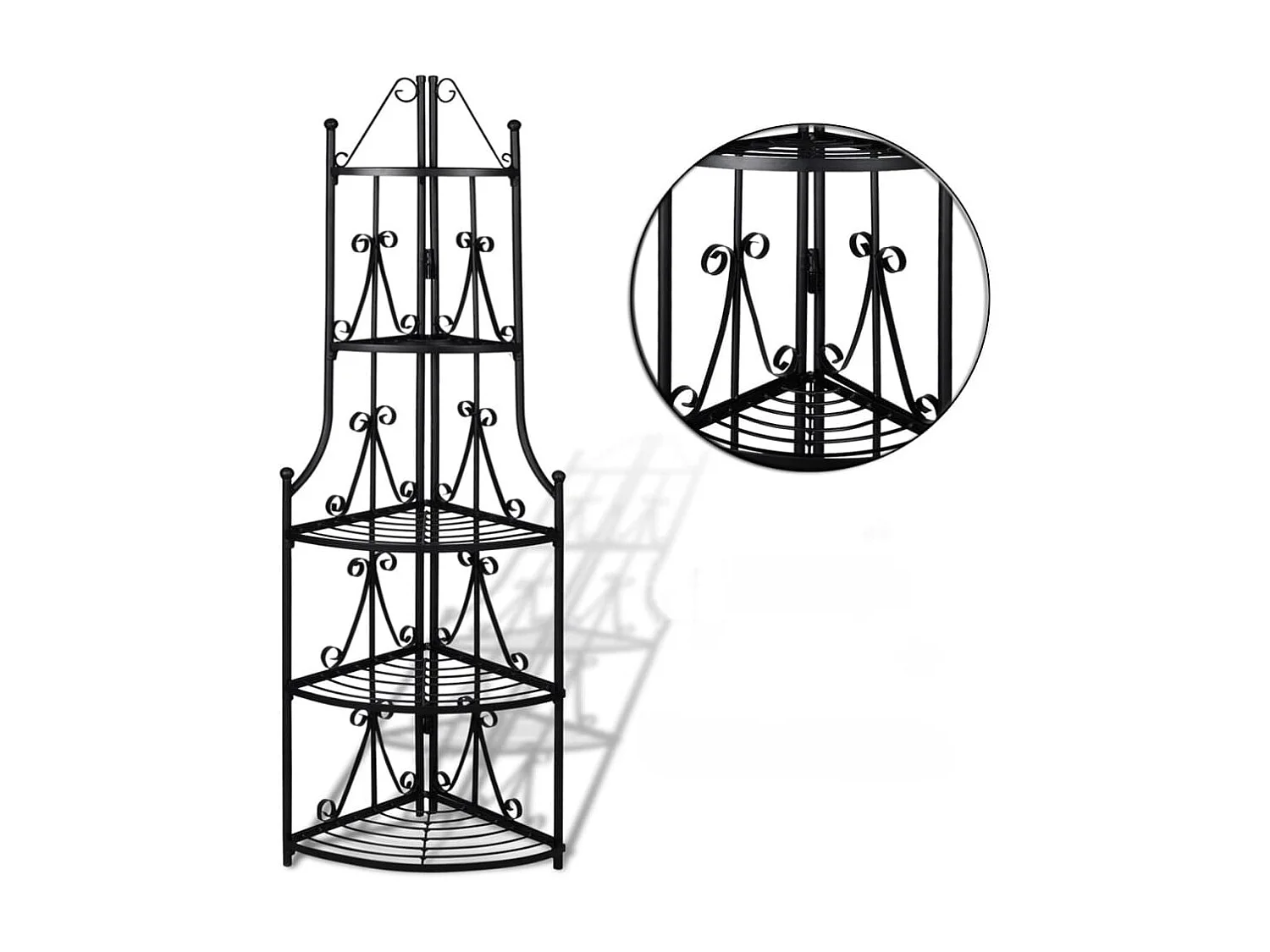 Suporte de canto para planta / Preto PT152921