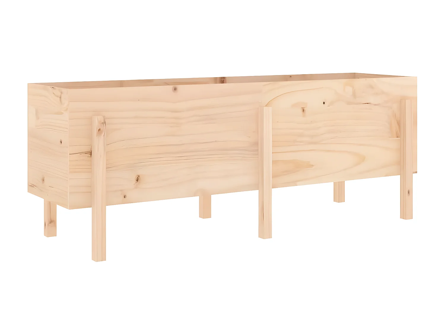 Jardinera elevado de jardín madera maciza de pino 160x50x57 cm ES83513