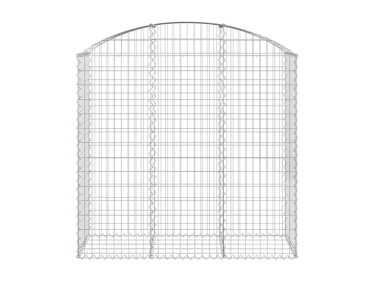 Panier de gabions arqué 150x50x140/160 cm Fer galvanisé WVGQ3041