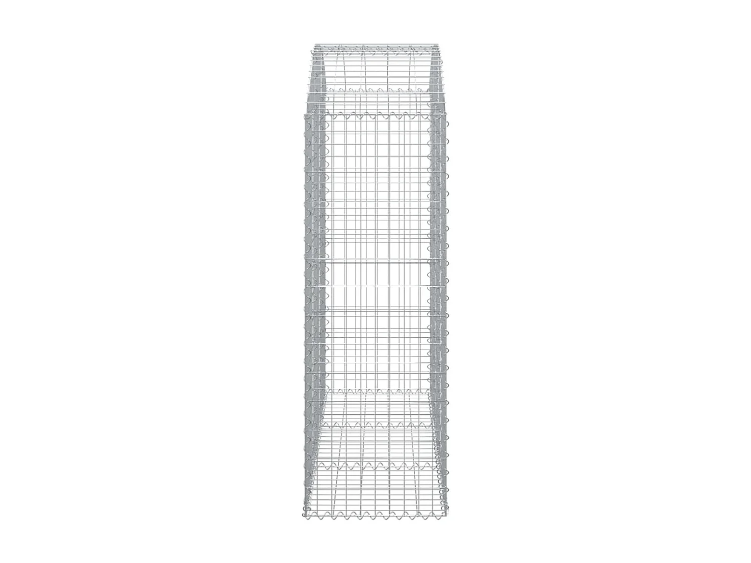 Panier de gabions arqué 150x50x140/160 cm Fer galvanisé WVGQ3041