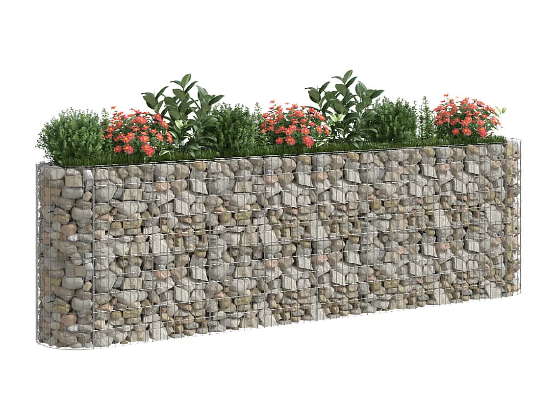 Canteiro elevado/cesto gabião 330x50x100 cm ferro galvanizado PT563894