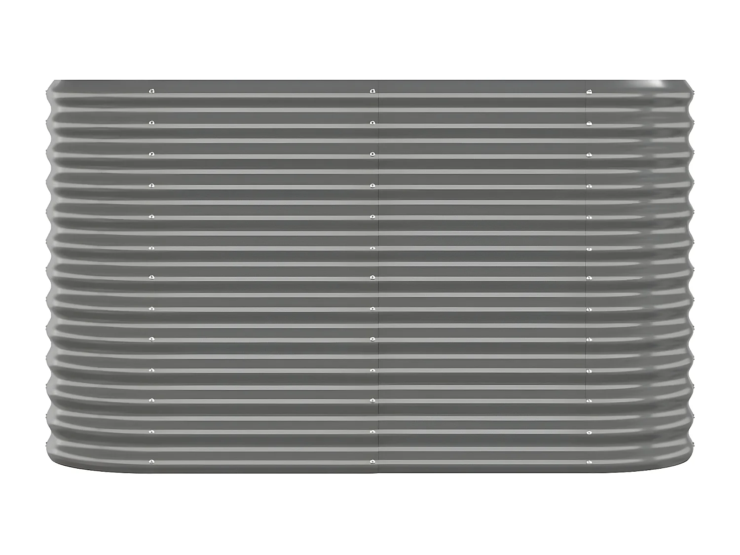 Jardinera arriate acero recubrimiento polvo gris 114x40x68 cm ES84917
