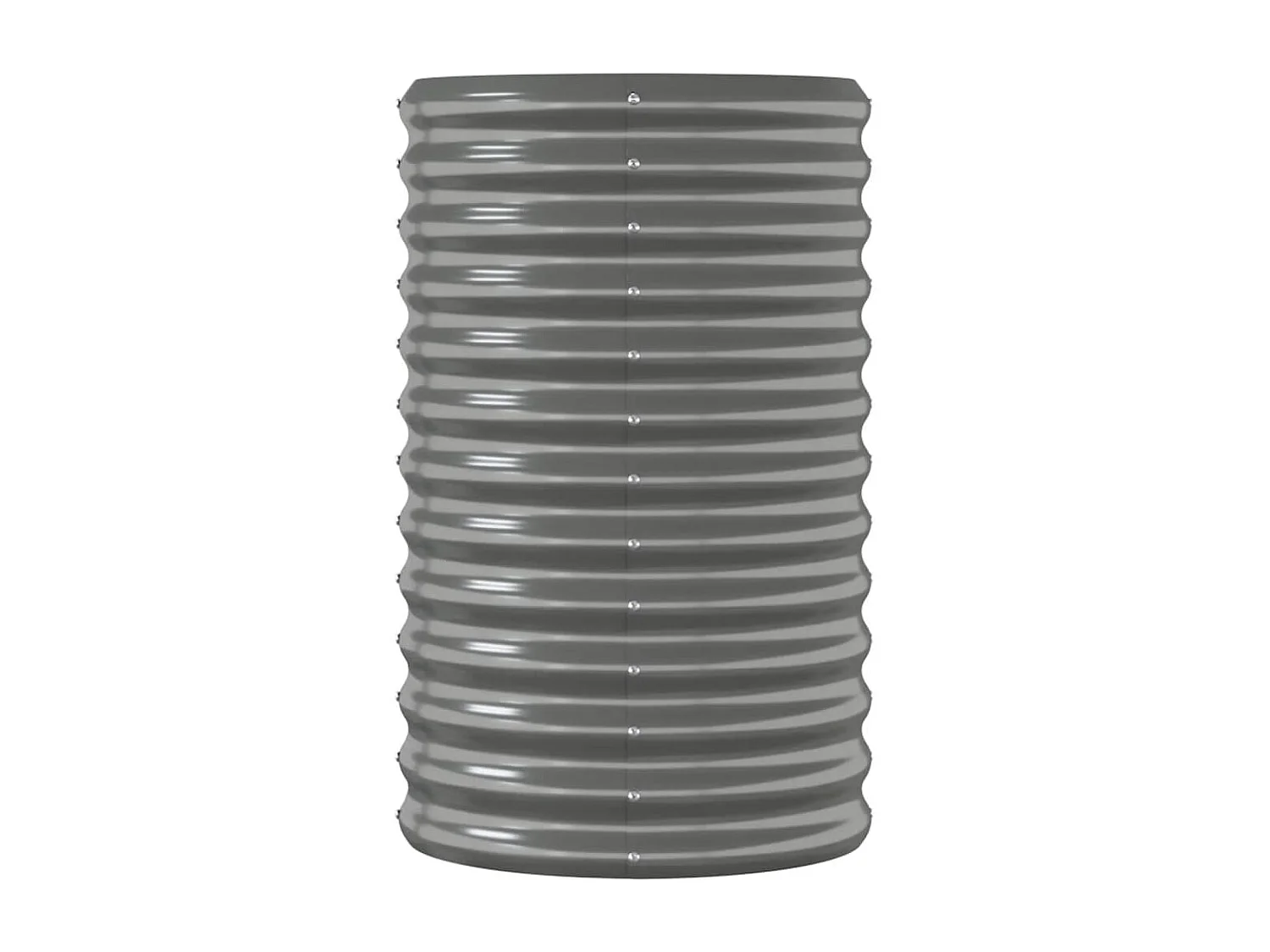 Jardinera arriate acero recubrimiento polvo gris 114x40x68 cm ES84917