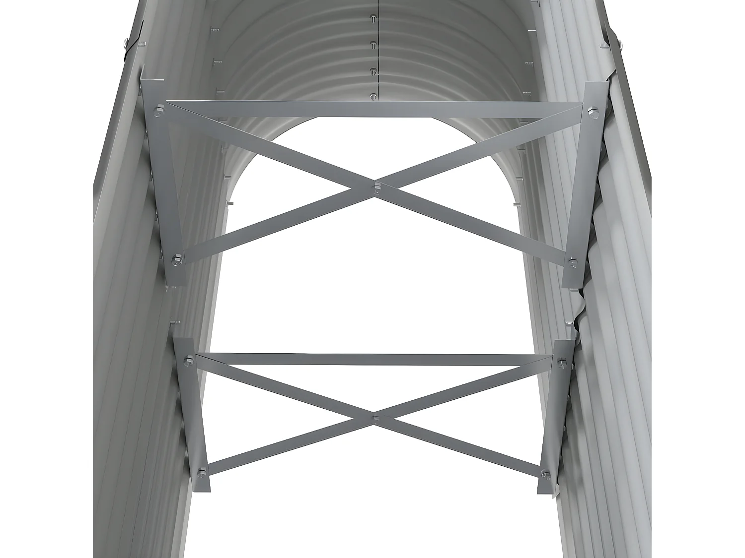 Jardinera arriate acero recubrimiento polvo gris 114x40x68 cm ES84917