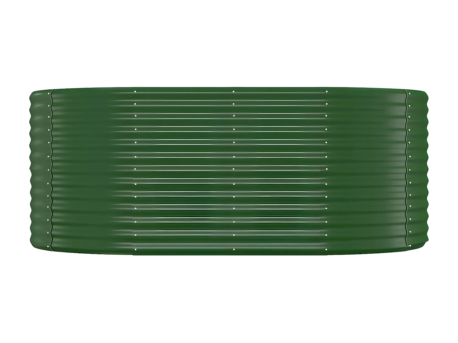 Jardinera arriate acero recubrimiento polvo verde 175x100x68 cm ES911422